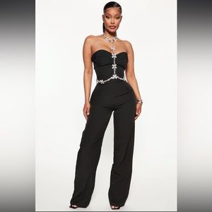 Blake Embellished Jumpsuit - Black